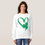 Sweatshirt T-shirt Shamrock de la Saint Patrick (Devant entier)
