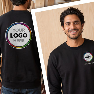 Sweatshirt T-shirt simple logo d'entreprise - impression avan