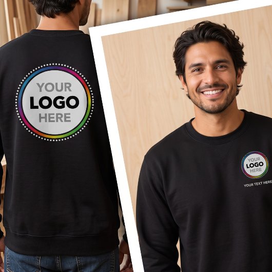 Sweatshirt T-shirt simple logo d'entreprise - impression avan