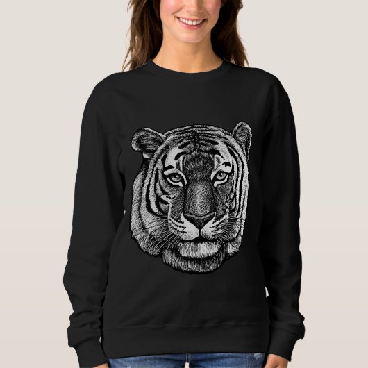 Sweatshirt T-shirt Tigre Dessin (Devant)