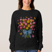 Sweatshirt T-shirt Tulipe & Papillons (Devant)