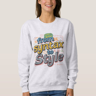 Sweatshirt T-shirt Vibrant De Syntaxe À Style Codage Créatif