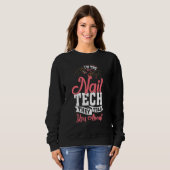 Sweatshirt Table de technicien en soins de manucure cosmétolo (Devant entier)