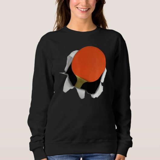 Sweatshirt Table Tennis Ping Pong Racket Hommes Garçons Enfan (Devant)