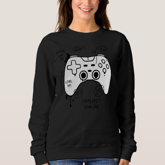 Sweatshirt Tableau de style de graffiti de contrôleur de jeu (Devant)
