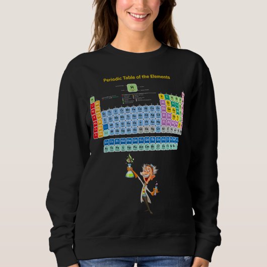 Sweatshirt Tableau périodique chimique des éléments Graphique (Devant)