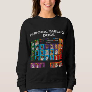 Sweatshirt Tableau périodique des chiens, Amoureux de les chi