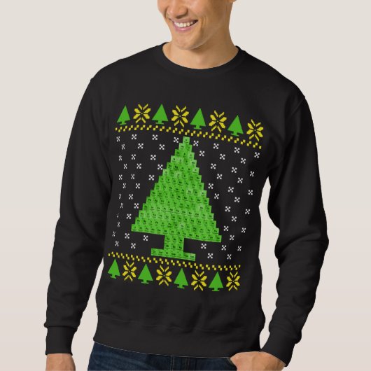 Sweatshirt Tableau périodique Douille de Noël moche (Devant)