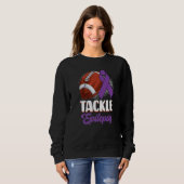 Sweatshirt Tackle Epilepsy Awareness Day Warrior Football Pur (Devant entier)