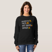 Sweatshirt Taco Burritos Sauce Chilly Répéter la nourriture m (Devant entier)