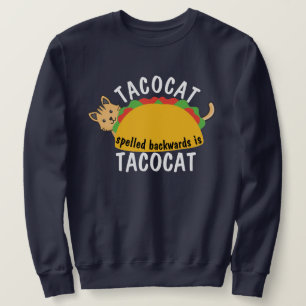 Sweatshirt Tacocat alimentaire épelé en arrière Funny Taco