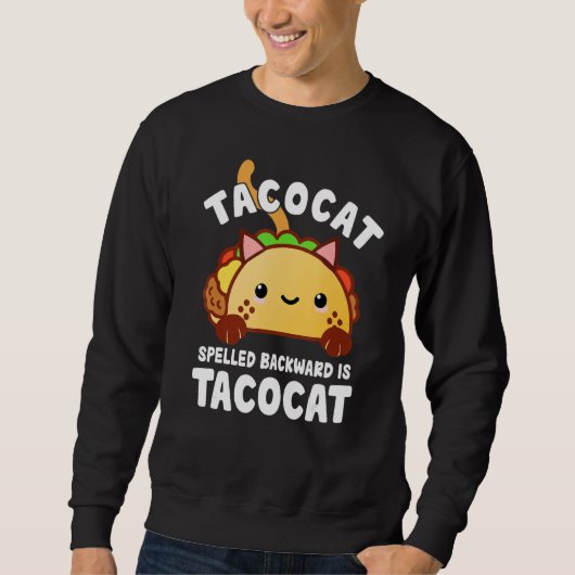 Sweatshirt TacoCat Funny Mexican Food Cinco de Mayo Tacos Cat (Devant)