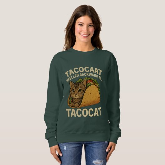 Sweatshirt TACOCAT RÉGLÉ EN ARRIÈRE-PLAN EST...- Love Cat Et  (Devant entier)