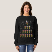 Sweatshirt Tacos Dapping Christmas Tree Snowflakes et bonbons (Devant entier)