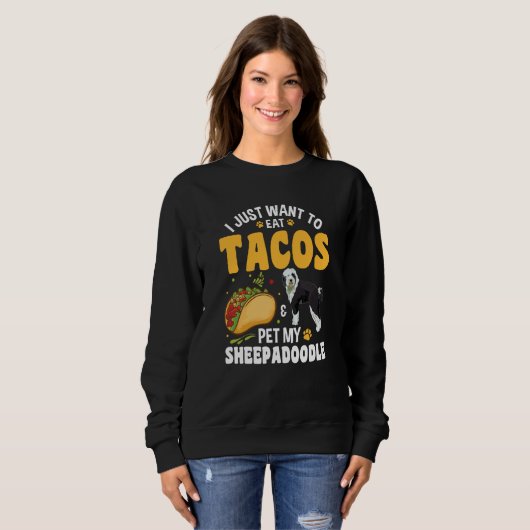 Sweatshirt Tacos Doodle Dog Sheepadoodle (Devant entier)
