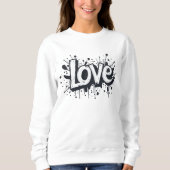 Sweatshirt Tag d'amour monochrome (Devant)