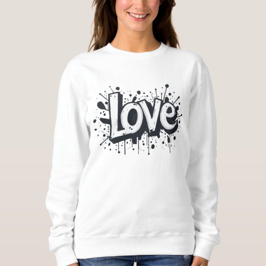 Sweatshirt Tag d'amour monochrome (Devant)