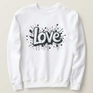Sweatshirt Tag d'amour monochrome