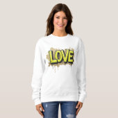 Sweatshirt Tag d'amour monochrome (Devant entier)