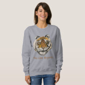 Sweatshirt Tai Chi Qigong Tiger Iconique PeintureDesign (Devant entier)