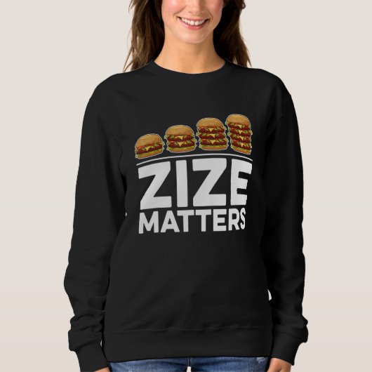 Sweatshirt Taille compte pour hamburger (Devant)