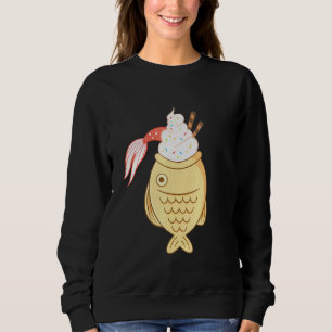 Sweatshirt Taiyaki Poisson Koi Poisson Japonais gaufre glace