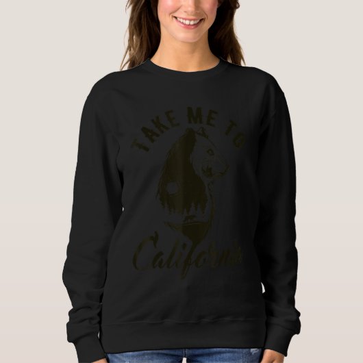 Sweatshirt Take Me to California with Wolf and Bear (Devant)
