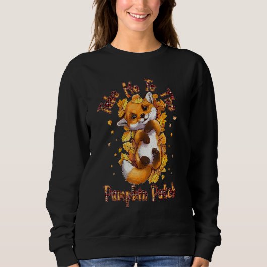 Sweatshirt Take Me To The Pumpkin Patch Red Forest Fox Baby A (Devant)