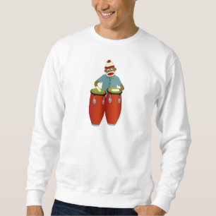 Sweatshirt Tambours de Conga de singe de chaussette