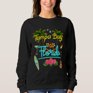 Sweatshirt Tampa Bay Florida Beach Summer Palm Surf Sun Set P