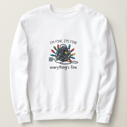 Sweatshirt Tangled Up Christmas Lights Card (Design devant)