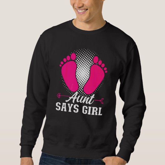 Sweatshirt Tante dit annonce bébé fille (Devant)