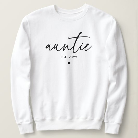 Sweatshirt Tante Elégante Typographie Nouvelle Tante (Design devant)