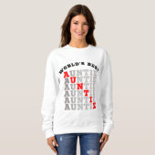 Sweatshirt Tante la meilleure du monde (Devant entier)