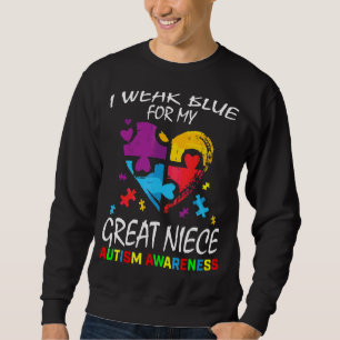 Sweatshirt Tante Oncle Je Porte Du Bleu Pour Ma Grande Nièce