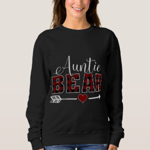 Sweatshirt Tante Ours Buffalo Plaid Arrow Coeur Tante Christa