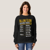 Sweatshirt Tarif horaire de commis de facturation   Travail d (Devant entier)