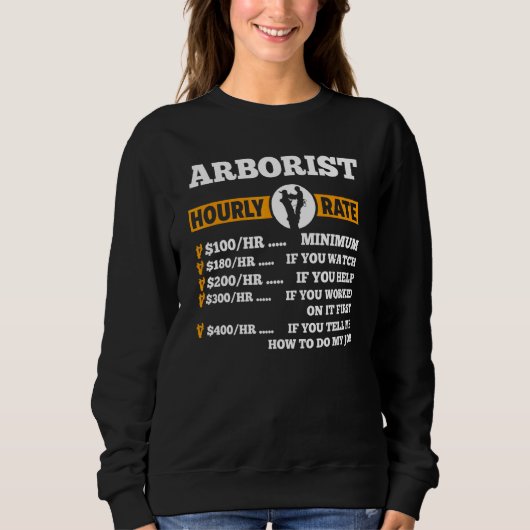 Sweatshirt Tarif horaire de l'artiste 100h minimum de grimpeu (Devant)
