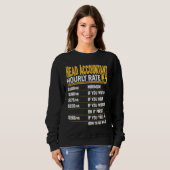 Sweatshirt Tarif horaire du chef comptable principal senior (Devant entier)