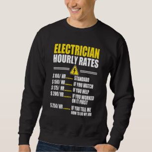 Sweatshirt Tarifs horaires des électriciens Electriciens Line