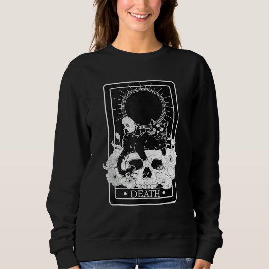 Sweatshirt Tarot Card Cat  The Death (Devant)