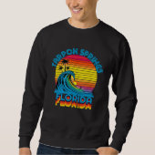 Sweatshirt Tarpon Springs Florida Retro Throwback Surf & Beac (Devant)