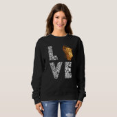 Sweatshirt Tarsier Love Leopard Philippine Animal Tarsier Mon (Devant entier)