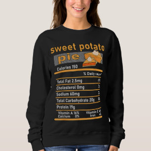 Sweatshirt Tarte à la pomme de terre douce Nutrition Facts Fa