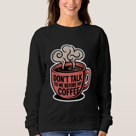 Sweatshirt tasse à café rouge à vapeur, T-shirt (Devant)