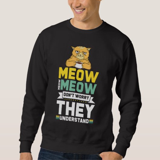 Sweatshirt Tastique Chat Pour Parfaitement Sane Lady Chat Com (Devant)
