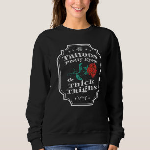 Sweatshirt Tatouages Jolies Yeux Et Épais Cuirs
