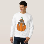 Sweatshirt Taupe avec citrouille (Devant entier)