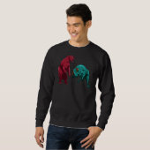 Sweatshirt Taureau Vs Bear Crypto Graphique Analyse Cryptomon (Devant entier)