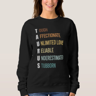 Sweatshirt Taurus Vêtements Zodiac Signal Faits Horoscope Ast